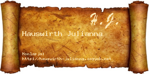 Hauswirth Julianna névjegykártya