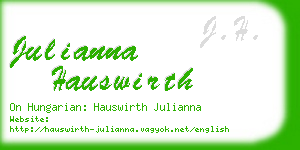 julianna hauswirth business card